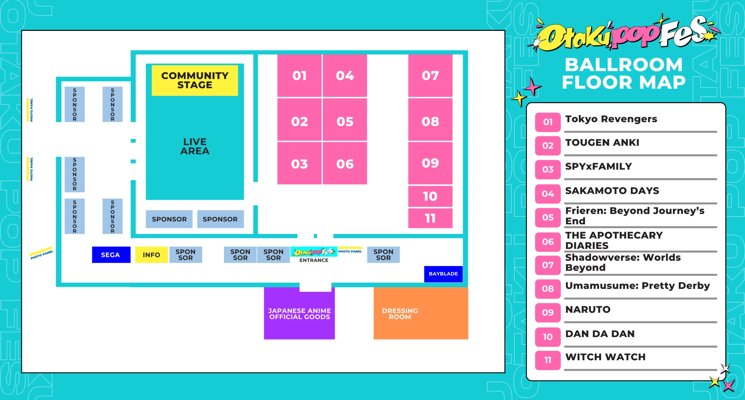 OPF Ballroom Map